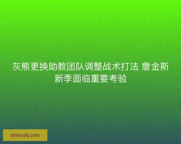 灰熊更换助教团队调整战术打法 詹金斯新季面临重要考验